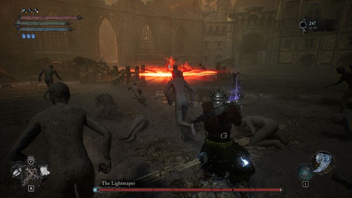 When The Lightreaper dismounts the dragon, prepare to avoid a horizontal fiery swing that will fly your way - Lords of the Fallen: How to defeat The Lightreaper boss? - Main - Lords of the Fallen Guide