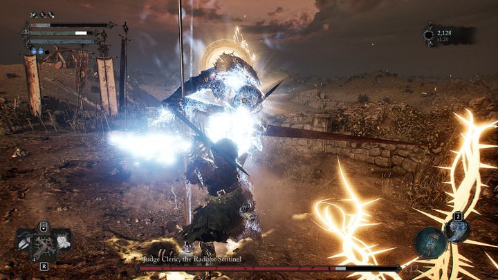 Thanks to this move, the boss won't attack you for a good dozen or so seconds, and you will deprive her of most of her health without losing yours - Lords of the Fallen: How to defeat the Judge Cleric, the Radiant Sentinel boss? - Main - Lords of the Fallen Guide