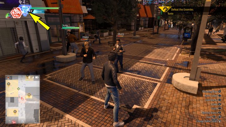 The ability to activate an EX Boost will appear once at least one segment of the EX gauge is filled - Lost Judgment: Combat - Basics - Lost Judgment Guide