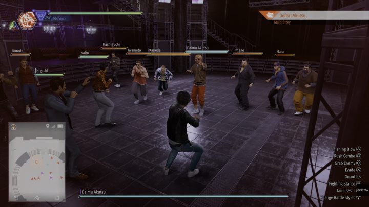 After the cutscene, another battle against Akutsu and RK members will begin - Lost Judgment: Chapter 11 Undercover - walkthrough - Main Storyline - Lost Judgment Guide