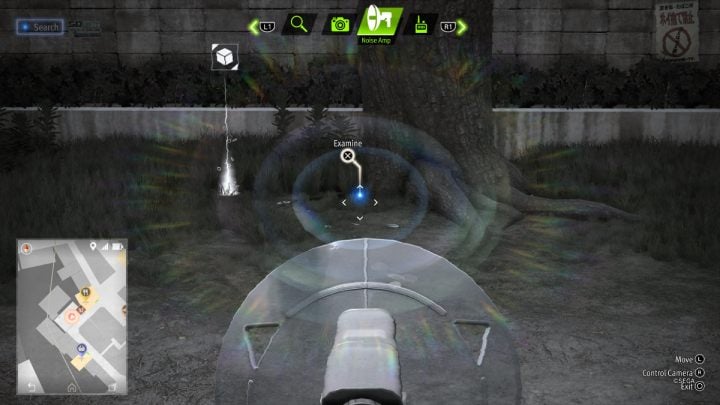 Using the Noise Amp, examine the tree with a hidden bow - Lost Judgment: Squirrel search Bar District - all squirrels, map - Ijincho - Lost Judgment Guide