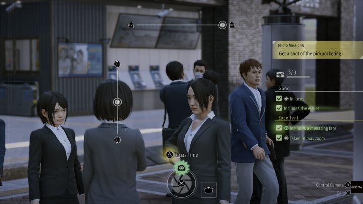 Your task will be to take a picture of a Seiryo High student stealing a wallet at the city's main station - Lost Judgment: Photography Club - walkthrough - School Stories - Lost Judgment Guide
