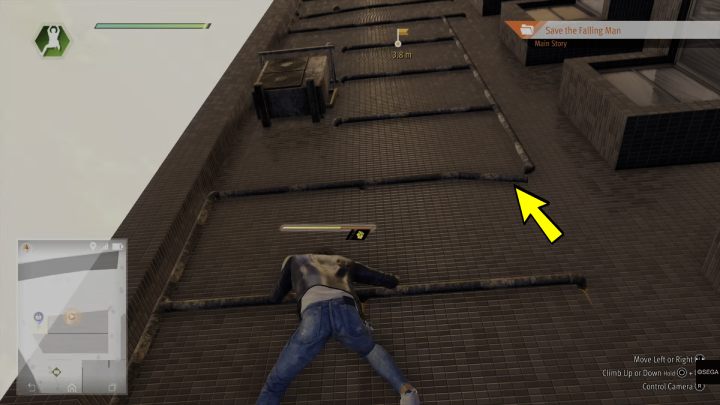 Run up to the air conditioner on the left side of the screen and climb up the pipes - Lost Judgment: Chapter 3 Two Sides of the Same Coin - walkthrough - Main storyline walkthrough - Lost Judgment game guide