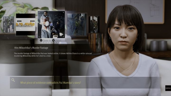When talking to Yui Mamiya, select the murder video - Lost Judgment: Chapter 5 Double Jeopardy - walkthrough - Main storyline walkthrough - Lost Judgment game guide
