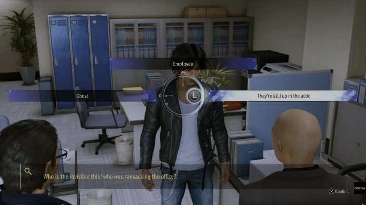 Once you have found all the clues, the business owner will ask have you solved the puzzle - Lost Judgment: The Invisible Burglar - walkthrough - Side Cases - Lost Judgment Guide