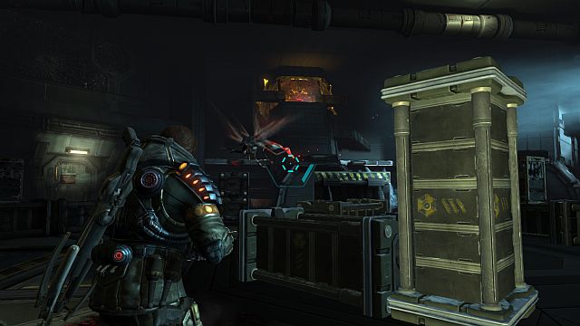 Once you take the elevator, you will make it into a room full of flying enoses - Mission 6: Open the armory and return to hangar - Walkthrough - Lost Planet 3 - Game Guide and Walkthrough