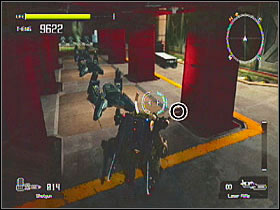 Near the parked GABs in the hangar just before finding Bandero - Target Marks: Mission 10 - Target Marks - Lost Planet: Extreme Condition - Game Guide and Walkthrough