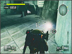 In a ruined city, behind a floodlight, near the ruined building that you enter in order to drop down - Target Marks: Mission 10 - Target Marks - Lost Planet: Extreme Condition - Game Guide and Walkthrough