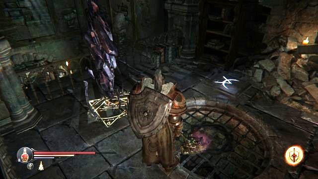 After you walk onto the mysterious symbol, dash ahead to make it before the door locks. - Crumbling walls | Collectibles, items - Collectibles, items - Lords of the Fallen 2014 Game Guide & Walkthrough