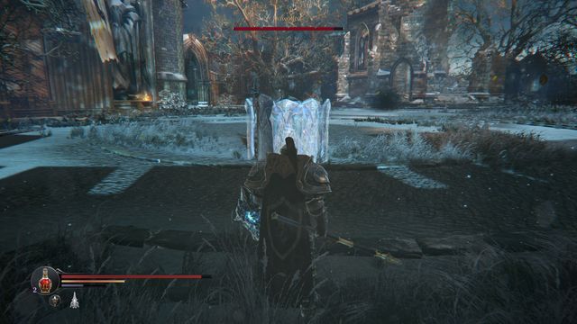 After he summons his minions, the boss becomes invulnerable to attacks, up until the moment in which you defeat all of them. - Commander - Keystone | Bosses - Bosses - Lords of the Fallen 2014 Game Guide & Walkthrough