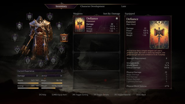 Damage: the average amount of damage dealt to the opponent - The characters statistics | Hero - Harkyn - Hero - Harkyn - Lords of the Fallen 2014 Game Guide & Walkthrough