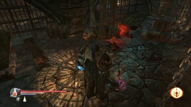 The monks brother enshrouded in a cocoon. - Further exploration | Keystone Citadel - another visit - Keystone Citadel - another visit - Lords of the Fallen 2014 Game Guide & Walkthrough