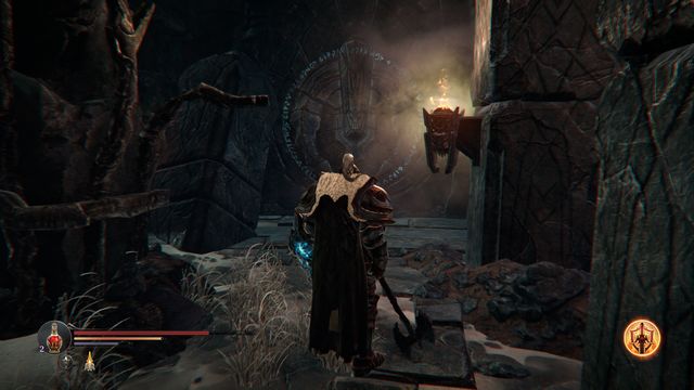 You open the gate by shooting the gauntlet at it. - Entering with Yetka | The Temple - another visit - The Temple - another visit - Lords of the Fallen 2014 Game Guide & Walkthrough