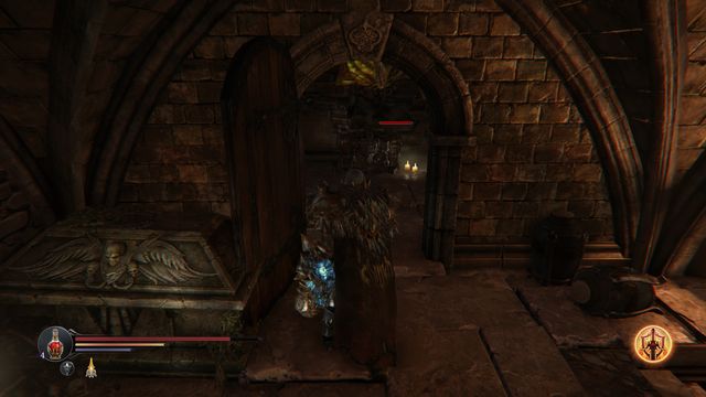 The Spider must be hoping to surprise Harkyn. - Face Antanas at the Citadel | Keystone Citadel - the last heart - Keystone Citadel - the last heart - Lords of the Fallen 2014 Game Guide & Walkthrough