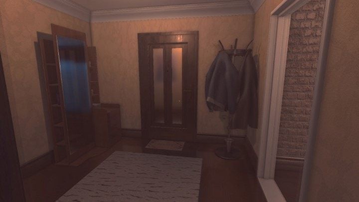 You will find the entrance door to the right of the phone - Jonathans and Amandas house | Lust for Darkness Walkthrough - Walkthrough - Lust for Darkness Game Guide