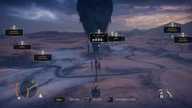 Vantage outposts are balloons from which you can see all important places in a region. - Basic information | Information about the game world - Information about the game world - Mad Max Game Guide