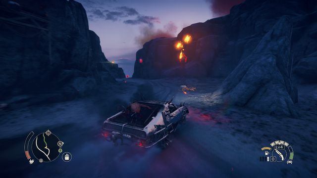 The road to the camp is protected by few towers and snipers. - Reek Hills | Gutgashs Territory - maps - Gutgashs Territory - maps - Mad Max Game Guide