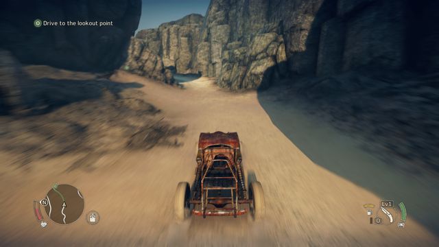 Drive with Chum to the vantage outpost and the mission will end. - Feral Man | Story missions - Story missions - Mad Max Game Guide
