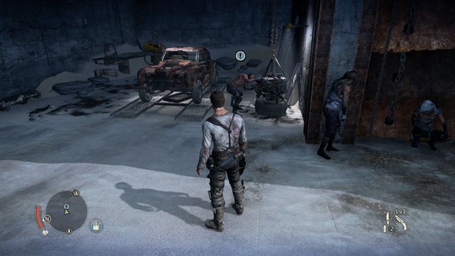 A blue icon informs you that you can start a side mission. - Dinki - Di | Wasteland missions - Wasteland missions - Mad Max Game Guide