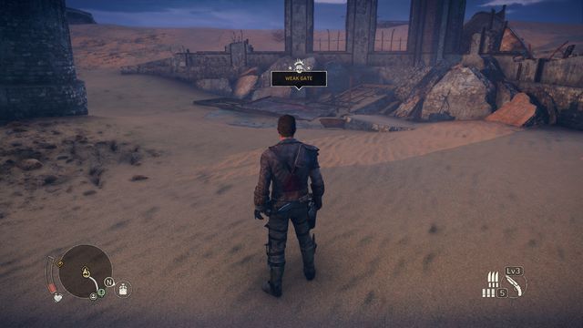 Entrance to the tunnel. - A Sign of the Gods | Wasteland missions - Wasteland missions - Mad Max Game Guide