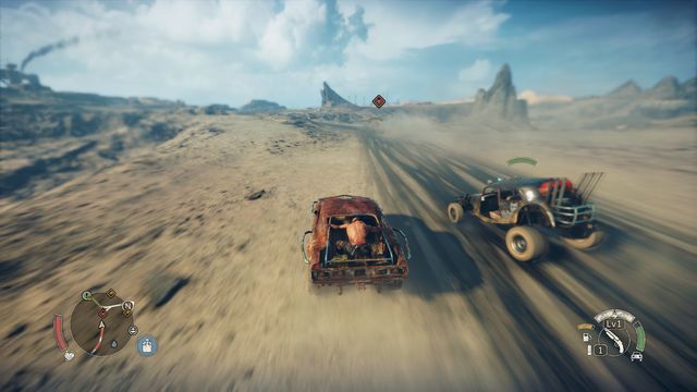 You can push vehicles that are driving next to you. - In vehicle | Combat - Combat - Mad Max Game Guide