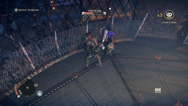 Blocking and countering will allow you to stun Tenderloin temporarily. - Immortal Enemy | Story missions - Story missions - Mad Max Game Guide