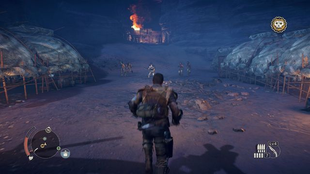 The first group of enemies will attack after you enter the camp territory. - Torch Them All | Wasteland missions - Wasteland missions - Mad Max Game Guide