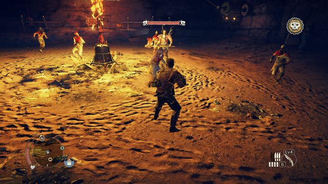 If you keep enemies at distance, you will avoid attacks from all sides at once. - Torch Them All | Wasteland missions - Wasteland missions - Mad Max Game Guide