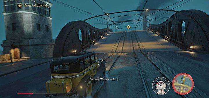 As you travel to Little Italy, pay attention to the red icons of the vehicles on the mini-map - these are gangsters patrolling the area - Mafia Definitive Edition: An Offer You Cant Refuse - walkthrough - Walkthrough - Mafia Definitive Edition Guide, Walkthrough