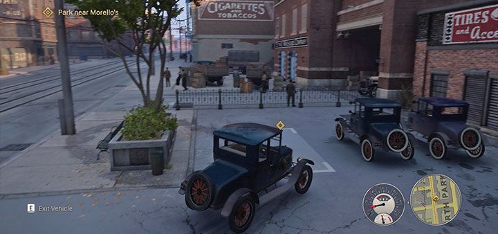 When travelling to Morello's Bar, focus only on avoiding traffic offences, especially when a blue vehicle appears on the mini-map to symbolise a police car - Mafia Definitive Edition: Molotov Party - walkthrough - Walkthrough - Mafia Definitive Edition Guide, Walkthrough