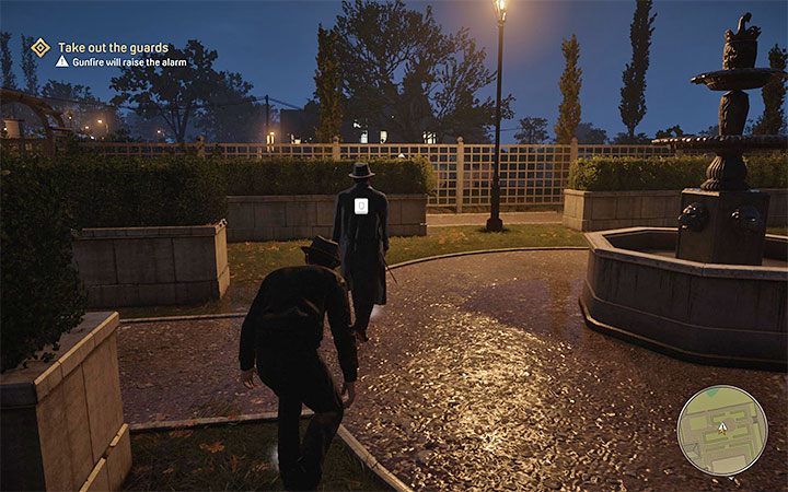 Choose one of the side exits from the maze and head towards the upper part of the gardens - Mafia Definitive Edition: Visiting Rich People - walkthrough - Walkthrough - Mafia Definitive Edition Guide, Walkthrough