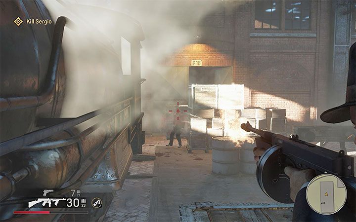 Sergio is hiding at the opposite end of the depot - Mafia Definitive Edition: You Lucky Bastard - walkthrough - Walkthrough - Mafia Definitive Edition Guide, Walkthrough