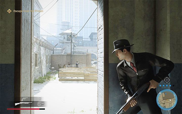 You will encounter more police officers in a dimly lit corridor - Mafia Definitive Edition: Election Campaign - walkthrough - Walkthrough - Mafia Definitive Edition Guide, Walkthrough