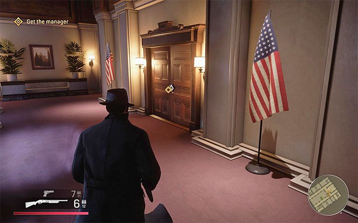 You start the mission on the ground floor of the bank – there are stairs leading to the first floor - Mafia Definitive Edition: Side job - walkthrough - Walkthrough - Mafia Definitive Edition Guide, Walkthrough