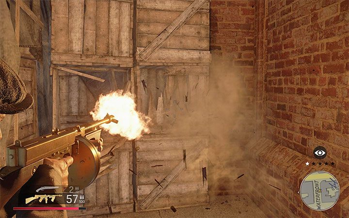 You'll find yourself in a garage with a lot of crates - Mafia Definitive Edition: Trautenberg Sportr - hidden car, where to find - Cars - Mafia Definitive Edition Guide, Walkthrough