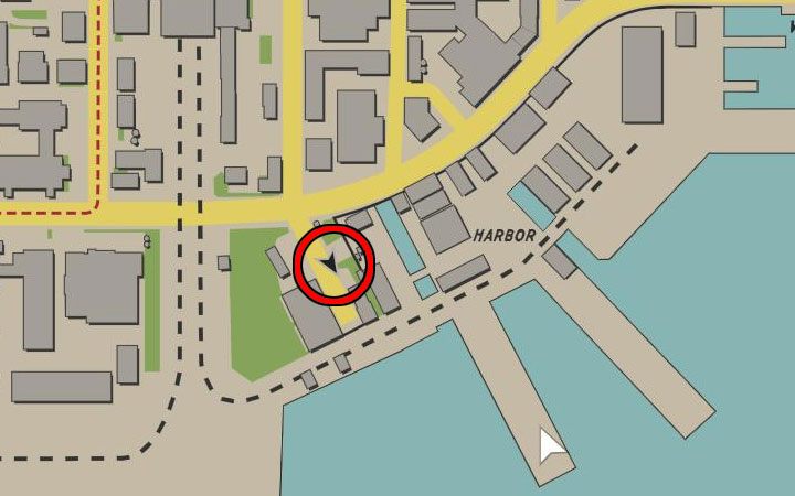 It has information on where the mission will begin - Mafia Definitive Edition: Dock Block - walkthrough - Free raid - Mafia Definitive Edition Guide, Walkthrough