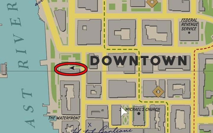 After finding each vehicle, try to reach the narrow street in the Waterfront – see the pictures - Mafia Definitive Edition: Explosive Situation - walkthrough - Free raid - Mafia Definitive Edition Guide, Walkthrough