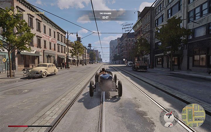 The last destination is the Oakwood district, the starting point of this time trial - Mafia Definitive Edition: The Old Switcheroo - walkthrough - Free raid - Mafia Definitive Edition Guide, Walkthrough
