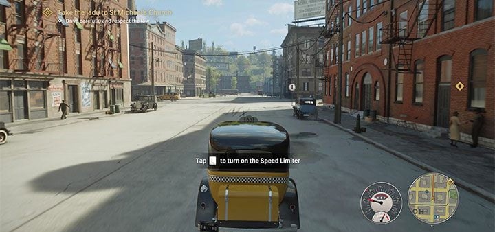 The first part of this mission is about driving a taxi – you must transport three civilians to three different locations - Mafia Definitive Edition: Running Man - walkthrough - Walkthrough - Mafia Definitive Edition Guide, Walkthrough