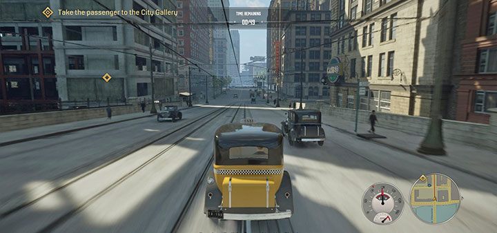 The passenger asks to be taken to the Art Gallery - Mafia Definitive Edition: Running Man - walkthrough - Walkthrough - Mafia Definitive Edition Guide, Walkthrough