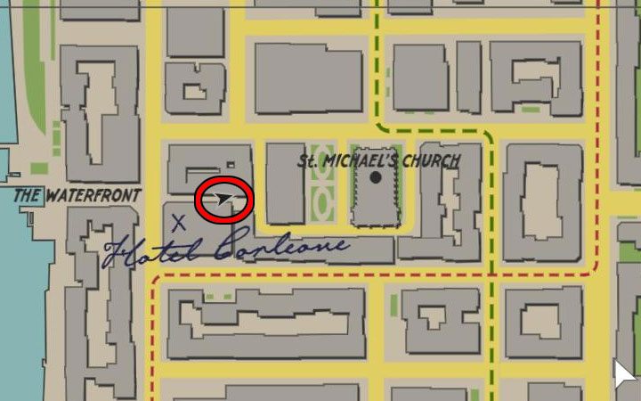 The magazine is located in a narrow alley at the back of the Corleone Hotel in the Downtown - this is the hotel in which the action of The Saint and The Sinner mission took place - Mafia Definitive Edition: Black Mask magazines - list and locations - Secrets and finders - Mafia Definitive Edition Guide, Walkthrough