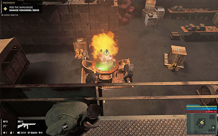 Once you reach Colonel Shipping warehouse, you can start sneaking up or fight the enemies directly - Contraband (contraband racket) | Walkthrough - Story missions - Mafia III Game Guide