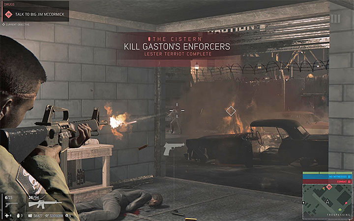 You can get close to Lester after using the door - Drugs (drugs racket) | Walkthrough - Story missions - Mafia III Game Guide