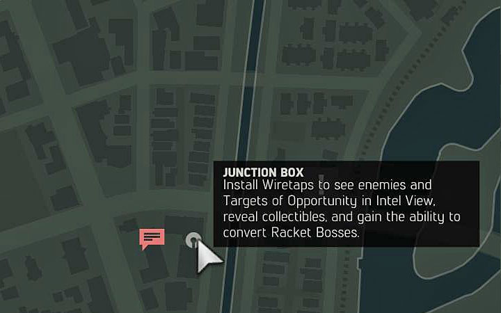 On the city map the junction boxes available in Delray Hollow are marked. You can use them to install wiretaps - Smack (heroin racket) | Walkthrough - Story missions - Mafia III Game Guide