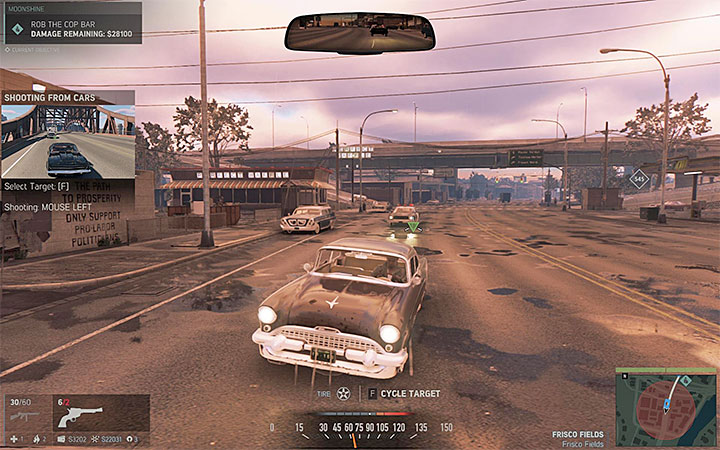 While escaping from police, you can look behind and target the wheels of other vehicles - Mafia 3 Achievements - Basic information - Mafia III Game Guide