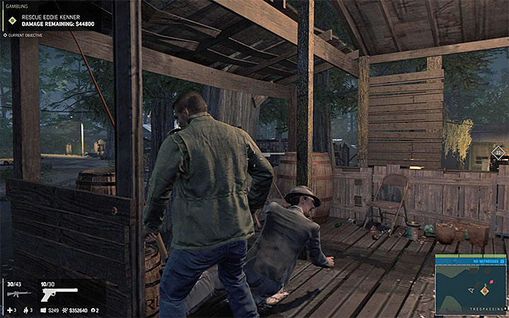 It is a good idea to kill the enemies in the camp silently - Gambling (illegal gambling racket) | Walkthrough - Story missions - Mafia III Game Guide