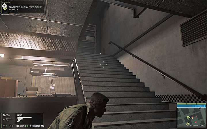 The kitchen stairs are not that well-guarded - Gambling (illegal gambling racket) | Walkthrough - Story missions - Mafia III Game Guide