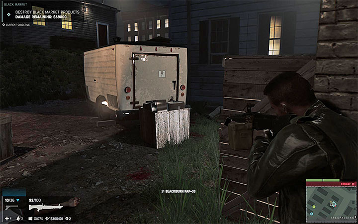 Firearms are perfect for the job of destroying equipment. You can also use, e.g. grenades. - Black Market (black market goods racket) | Walkthrough - Story missions - Mafia III Game Guide