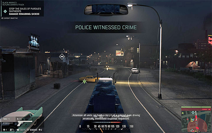 If you are being chased, fire at the gangster cars or, (which is more risky) push them off the road - Black Market (black market goods racket) | Walkthrough - Story missions - Mafia III Game Guide