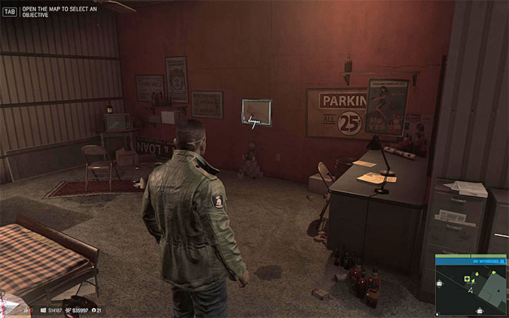 Examine the office in the large building in the scrap yard - Vargas paintings | Secrets - Secrets - Mafia III Game Guide